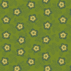 EQP Patchworkstof - Buttercup - Forest Green